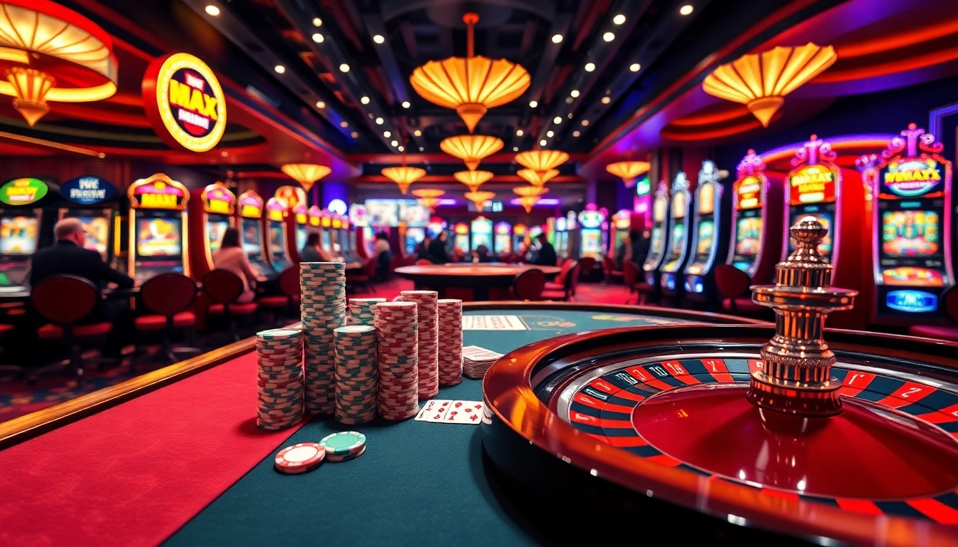 Experience VMAX luxury with high-stakes action at a vibrant casino gaming table.