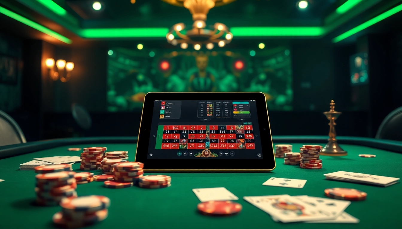 XIN88 com showcases a luxurious poker table with vibrant chips and an online interface, embodying thrilling gambling action.