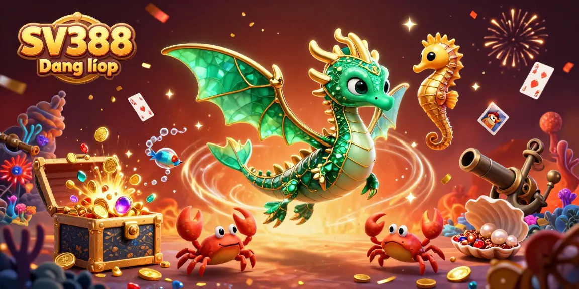 Experience thrilling SV388 Đăng nhập with an enchanting underwater scene filled with treasure and vibrant characters.