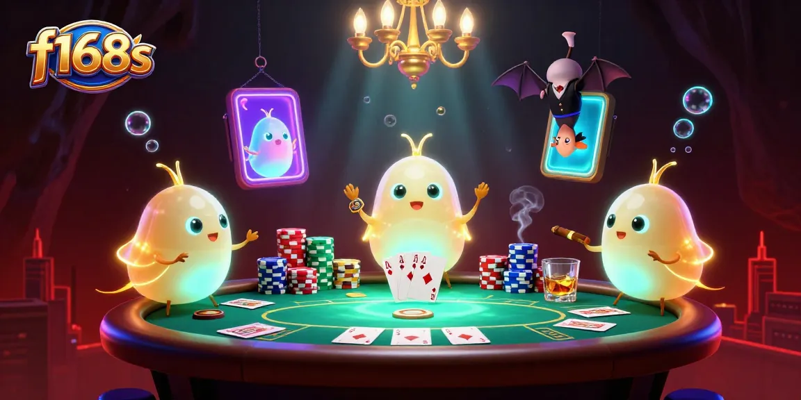 Experience thrilling gameplay at f168s with glowworms illuminating a vibrant casino scene.