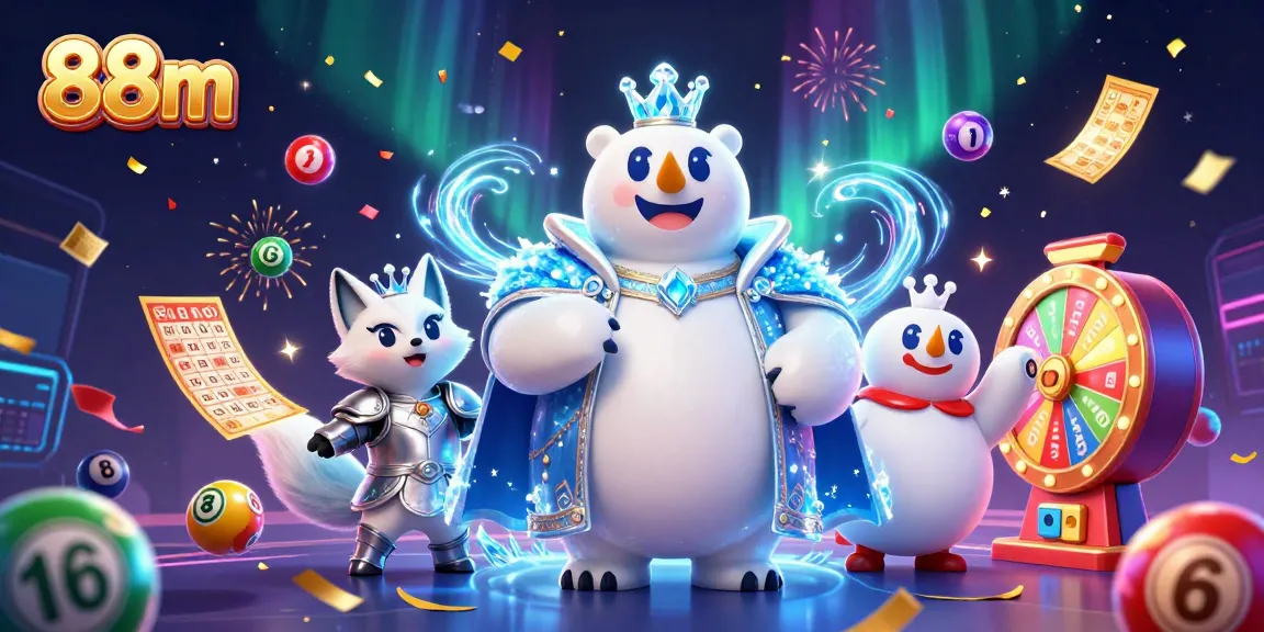 Experience immersive jackpots with 88m in this vibrant casino-themed illustration.